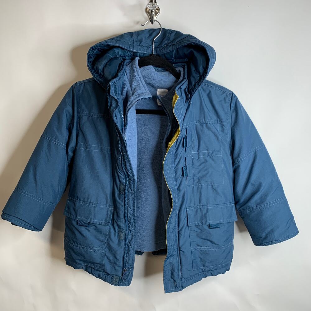 Gymboree Blue Puffer Coat Zip Out Fleece Sz Small